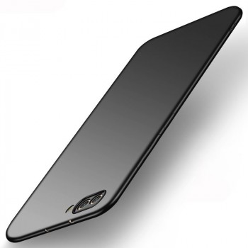 Силиконовый матовый непрозрачный чехол для Huawei Honor View 10  Черный