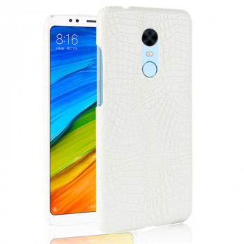 Чехол задняя накладка для Xiaomi RedMi 5 Plus с текстурой кожи Белый