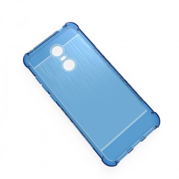 Прозрачный противоударный силиконовый чехол для Xiaomi RedMi 5 Plus с усиленными углами Синий