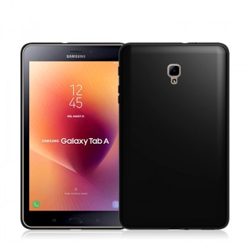 Силиконовый матовый непрозрачный чехол для Samsung Galaxy Tab A 8.0 (2017) Черный