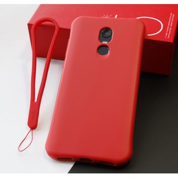 Противоударный силиконовый матовый непрозрачный чехол с нескользящим премиум софт-тач покрытием для Xiaomi RedMi 5 Plus Красный