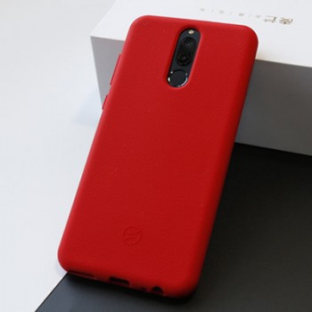 Противоударный силиконовый матовый непрозрачный чехол с нескользящим премиум софт-тач покрытием для Huawei Nova 2i Красный