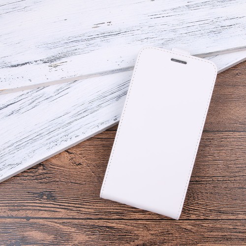 Глянцевый чехол вертикальная книжка на силиконовой основе с отсеком для карт на магнитной защелке для Xiaomi RedMi 5A, цвет Белый