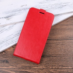 Глянцевый чехол вертикальная книжка на силиконовой основе с отсеком для карт на магнитной защелке для Xiaomi RedMi 5A Красный