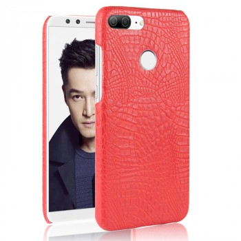 Чехол задняя накладка для Huawei Honor 9 Lite с текстурой кожи крокодила Красный