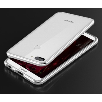 Металлический округлый бампер сборного типа на винтах для Huawei Honor 9 Lite Белый