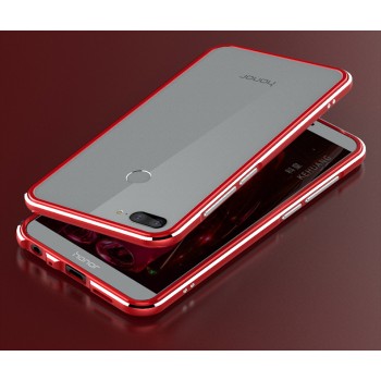 Металлический округлый бампер сборного типа на винтах для Huawei Honor 9 Lite Красный