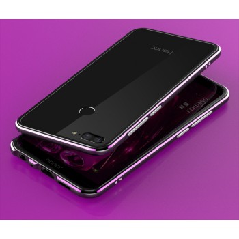 Металлический округлый бампер сборного типа на винтах для Huawei Honor 9 Lite Фиолетовый