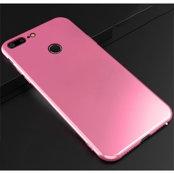 Силиконовый матовый непрозрачный чехол для Huawei Honor 9 Lite Пурпурный