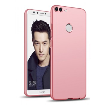 Матовый пластиковый чехол для Huawei Honor 9 Lite с улучшенной защитой торцов корпуса Розовый