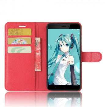 Чехол портмоне подставка на силиконовой основе с отсеком для карт на магнитной защелке для Xiaomi RedMi Note 4X  Красный