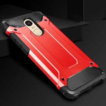 Двухкомпонентный противоударный чехол для Xiaomi RedMi 5 Plus с нескользящими гранями и поликарбонатными вставками