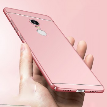 Пластиковый непрозрачный чехол с улучшенной защитой торцов для Xiaomi RedMi 5 Plus Розовый