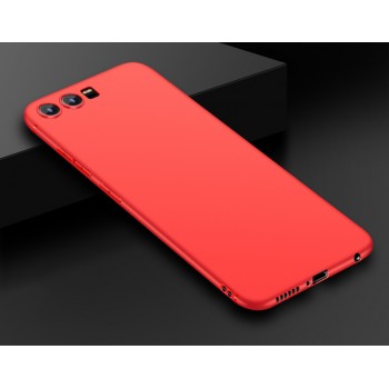 Силиконовый матовый непрозрачный чехол для Huawei P10  Красный