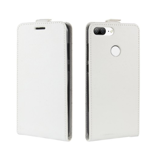 Вертикальный чехол-книжка для Huawei Honor 9 Lite с отделениями для карт и магнитной защелкой, цвет Белый