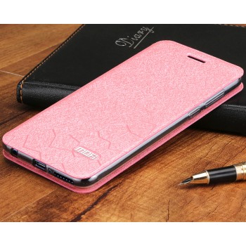 Чехол горизонтальная книжка подставка текстура Соты на силиконовой основе для Huawei P20 Lite  Розовый