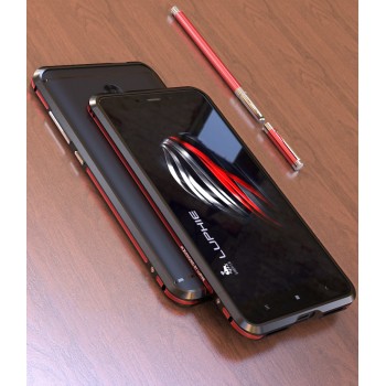 Металлический округлый бампер сборного типа на винтах для Xiaomi RedMi Note 4X Красный