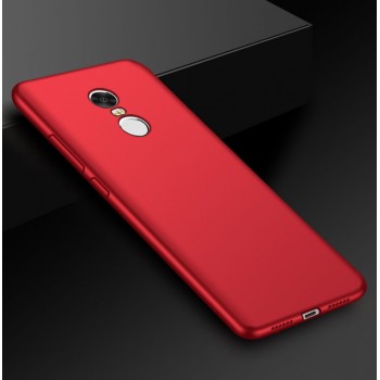 Силиконовый матовый непрозрачный чехол для Xiaomi RedMi Note 4X  Красный