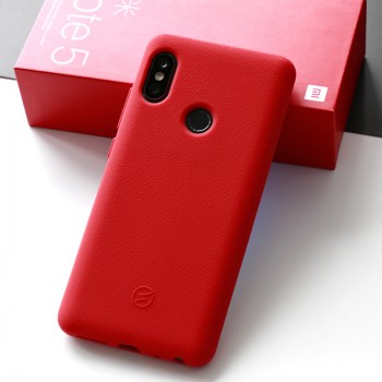 Силиконовый матовый непрозрачный чехол с нескользящим софт-тач покрытием для Xiaomi RedMi Note 5/5 Pro Красный