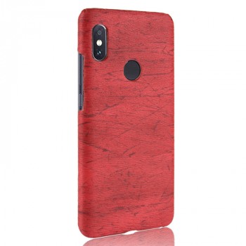 Пластиковый непрозрачный матовый чехол с текстурным покрытием Дерево для Xiaomi RedMi Note 5/5 Pro Красный