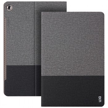Чехол книжка подставка на непрозрачной поликарбонатной основе с тканевым покрытием для Huawei MediaPad M5 10.8 Серый