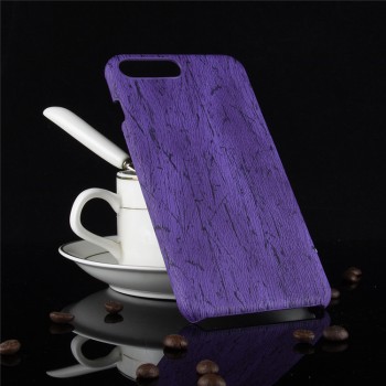 Пластиковый непрозрачный матовый чехол с текстурным покрытием Дерево для Iphone 7/8 Фиолетовый