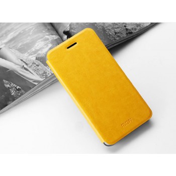 Чехол горизонтальная книжка подставка на силиконовой основе для Alcatel Idol 4 Желтый