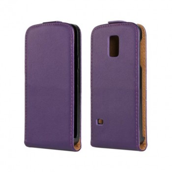 Винтажный чехол вертикальная книжка на пластиковой основе на магнитной защелке для Samsung Galaxy S5 Mini Фиолетовый