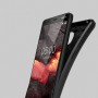 Силиконовый чехол накладка для Nokia 5.1 с текстурой кожи, цвет Черный