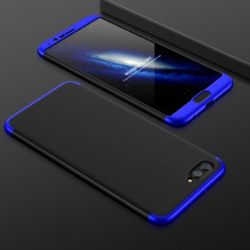 Пластиковый непрозрачный матовый чехол сборного типа с улучшенной защитой элементов корпуса для Huawei Honor View 10 Синий