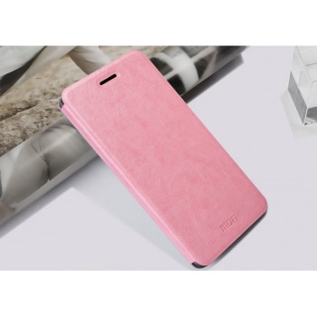 Чехол горизонтальная книжка подставка на силиконовой основе для HTC Desire 728  Розовый