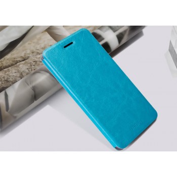 Чехол горизонтальная книжка подставка на силиконовой основе для HTC Desire 728  Голубой