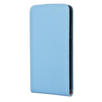 Чехол вертикальная книжка на пластиковой основе на магнитной защелке для Sony Xperia P Голубой