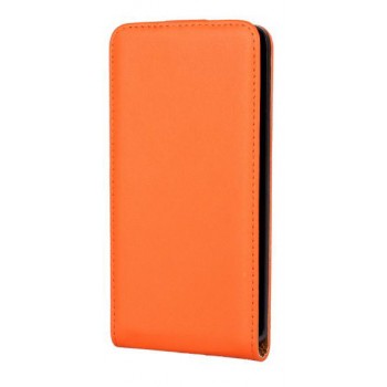 Чехол вертикальная книжка на пластиковой основе на магнитной защелке для Sony Xperia S  Оранжевый