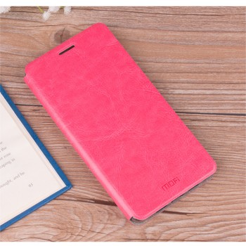 Чехол горизонтальная книжка подставка на силиконовой основе для Lenovo K6 Note Розовый