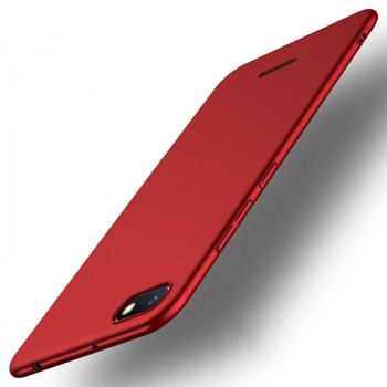 Пластиковый непрозрачный матовый чехол с улучшенной защитой элементов корпуса для Xiaomi RedMi 6A Красный