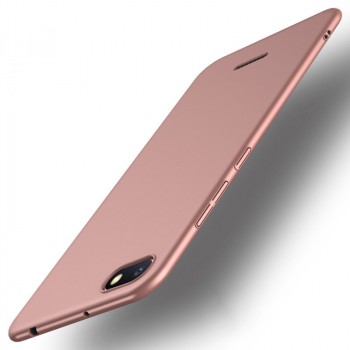 Пластиковый непрозрачный матовый чехол с улучшенной защитой элементов корпуса для Xiaomi RedMi 6A Розовый