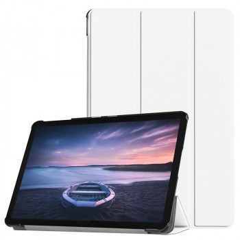 Сегментарный чехол книжка подставка на непрозрачной поликарбонатной основе для Samsung Galaxy Tab S4 Белый