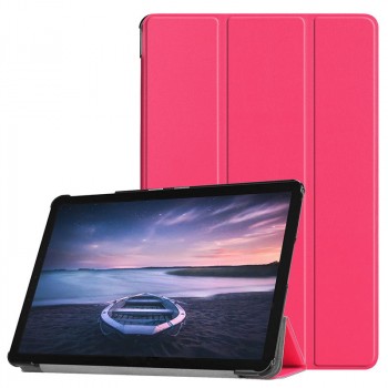 Сегментарный чехол книжка подставка на непрозрачной поликарбонатной основе для Samsung Galaxy Tab S4 Красный