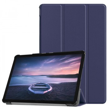 Сегментарный чехол книжка подставка на непрозрачной поликарбонатной основе для Samsung Galaxy Tab S4 Синий
