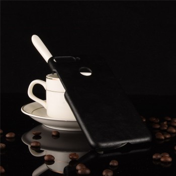 Пластиковый непрозрачный матовый чехол с текстурным покрытием Кожа для Huawei Honor 7A Pro  Черный