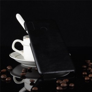 Чехол задняя накладка для Huawei Nova 3 с текстурой кожи Черный