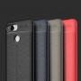 Силиконовый чехол накладка для Xiaomi RedMi 6 с текстурой кожи, цвет Черный