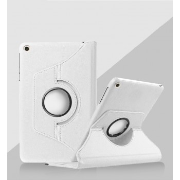 Роторный чехол книжка подставка на непрозрачной поликарбонатной основе для Xiaomi Mi Pad 4 Белый