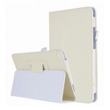 Чехол книжка подставка с рамочной защитой экрана и магнитной защелкой для Xiaomi Mi Pad 4  Белый