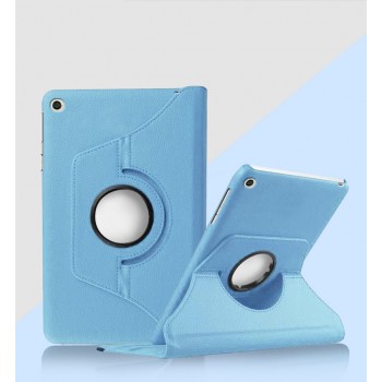Роторный чехол книжка подставка на непрозрачной поликарбонатной основе для Xiaomi Mi Pad 4 Plus Голубой