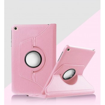 Роторный чехол книжка подставка на непрозрачной поликарбонатной основе для Xiaomi Mi Pad 4 Plus Розовый