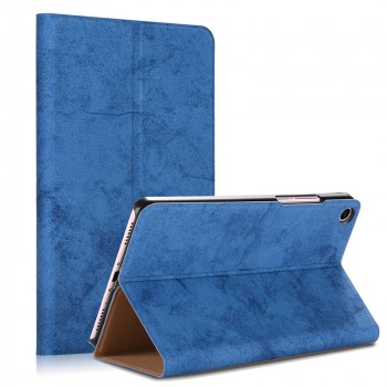 Чехол книжка подставка на непрозрачной поликарбонатной основе с тканевым покрытием для Xiaomi Mi Pad 4 Plus Синий