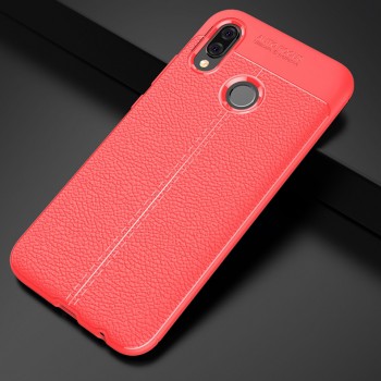 Силиконовый чехол накладка для Huawei P20 Lite с текстурой кожи Красный