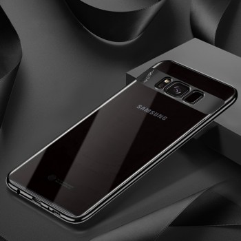 Силиконовый матовый полупрозрачный чехол для Samsung Galaxy S8 Черный